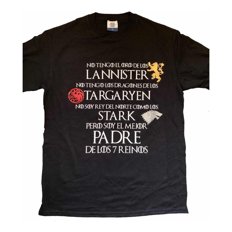 Playera Game Of Thrones Mejor Padre De Los 7 Reinos Stark