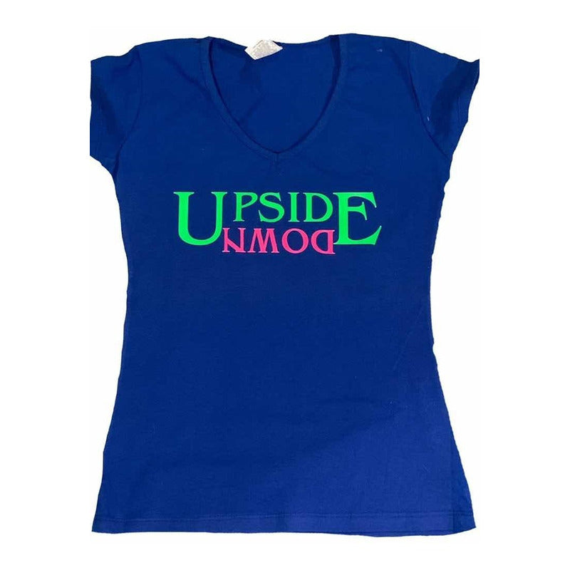 Stranger Things Playera Upside Down Neón