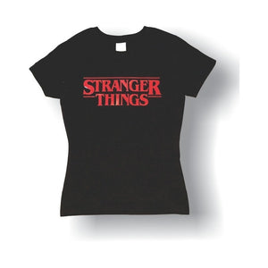 Playera Stranger Things Logo Rojo Dama