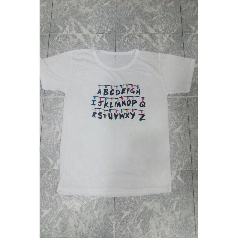 Playera Stranger Things Unisex Abecedario