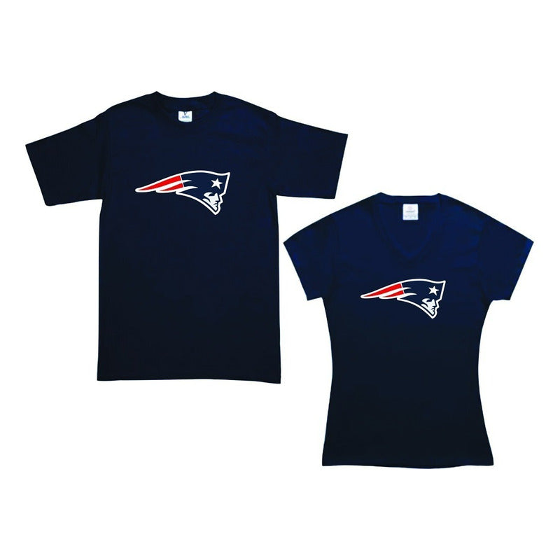 Pkt Playeras Patriotas New England Tipo Nfl Novios Pareja