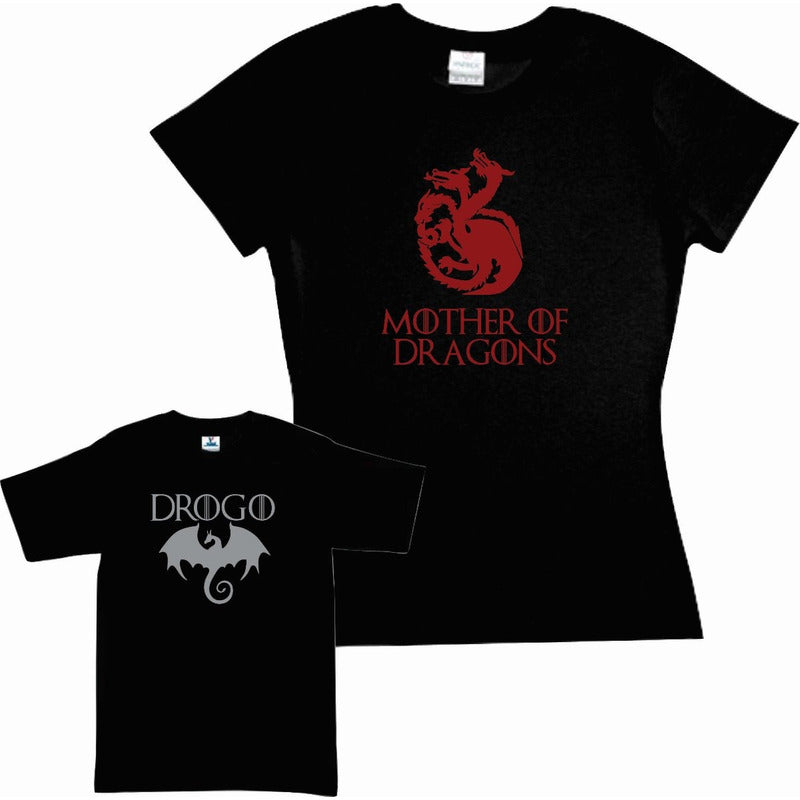 Pkt Playeras Mother Of Dragons Duo Drogon Dia De Las Madres