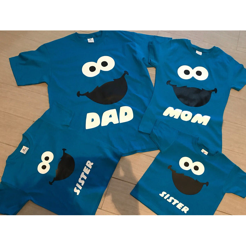 Pkt 13 Playeras Monstruo Come Galletas Evento