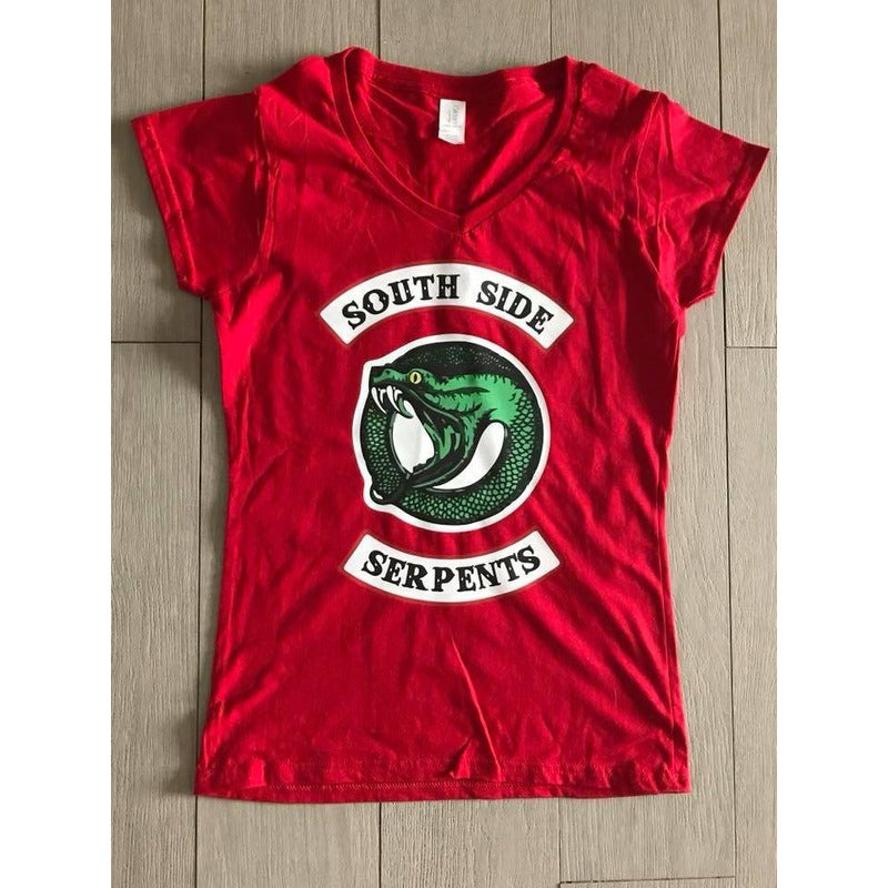 Playera Riverdale Serpents South Side Cheryl Roja Dama