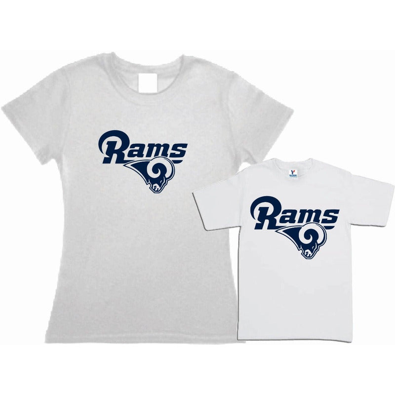 Pkt 2 Playeras Rams Tipo Nfl Mama E Hijo Los Angeles Mod 2