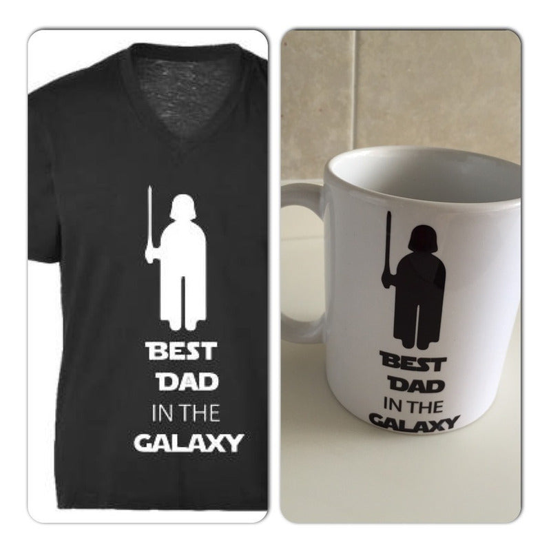 Pkt Playera Y Taza Best Dad In The Galaxy Star Wars