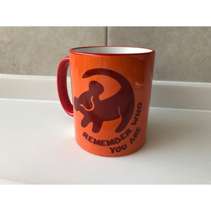 Taza El Rey Leon Remember Who You Are Naranja