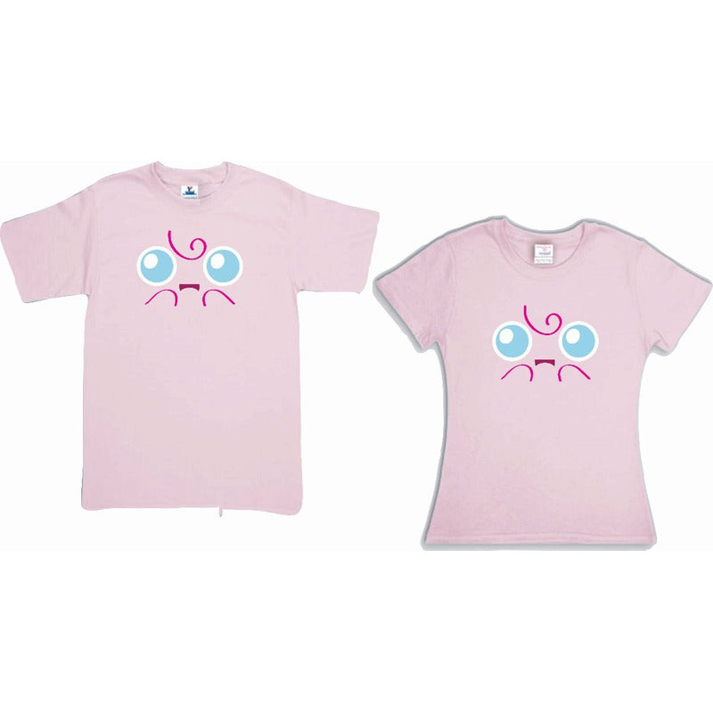 Pkt 2 Playeras Pokemon Jigglypuff Pareja Familia Evento Mod2