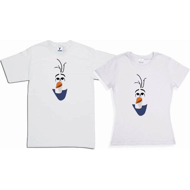 Pkt Playeras Frozen Pareja Novios Olaf Familia Evento