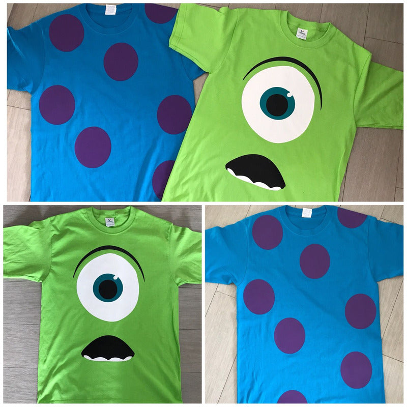 Pkt 6  Playeras Monster Inc Familia Sully Mike Wazowski