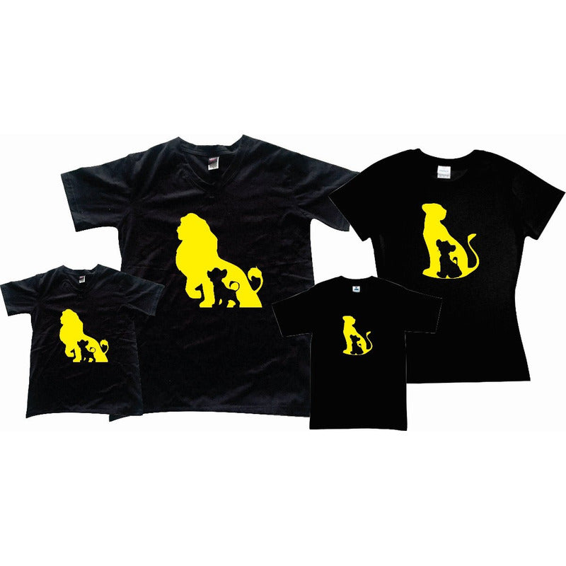 Pkt 4 El Rey Leon Playeras Familia Dia Del Padre Simba