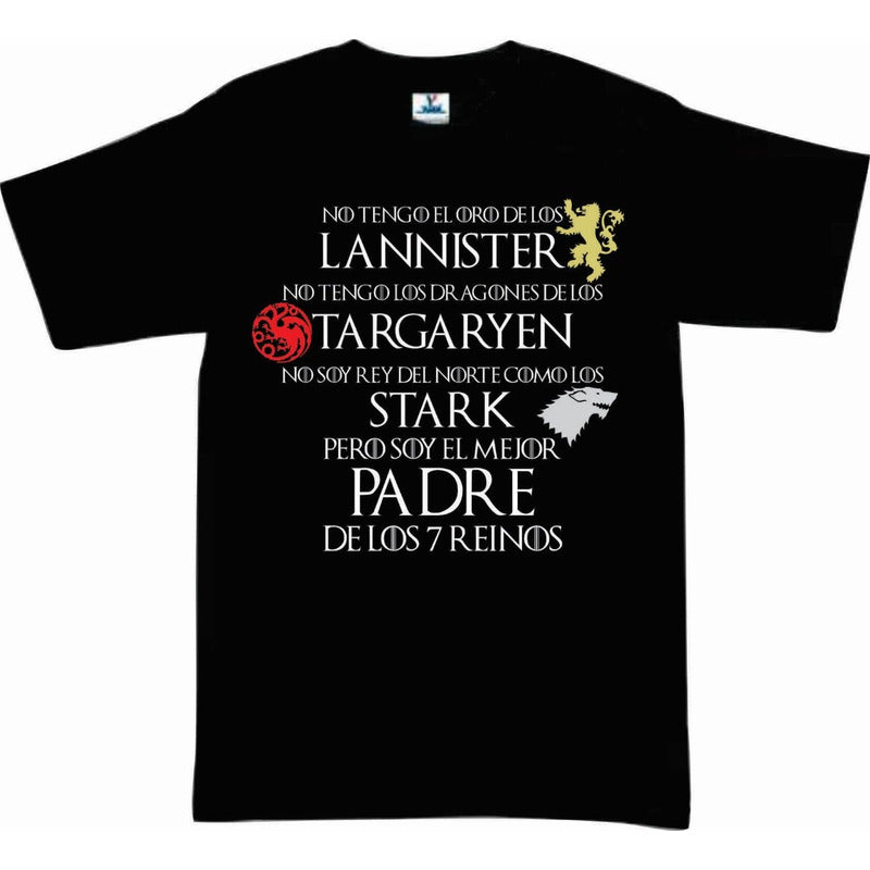 Playera Game Of Thrones Mejor Padre De Los 7 Reinos Stark