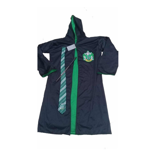 Disfraz Draco Malfoy Slytherin Set Capa, Corbata Y Varita
