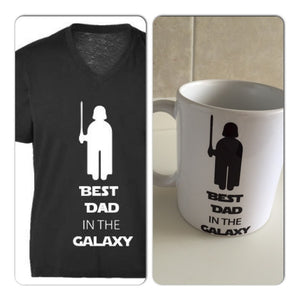 Pkt Star Wars Playera Y Taza Dia Del Padre Familia Regalo