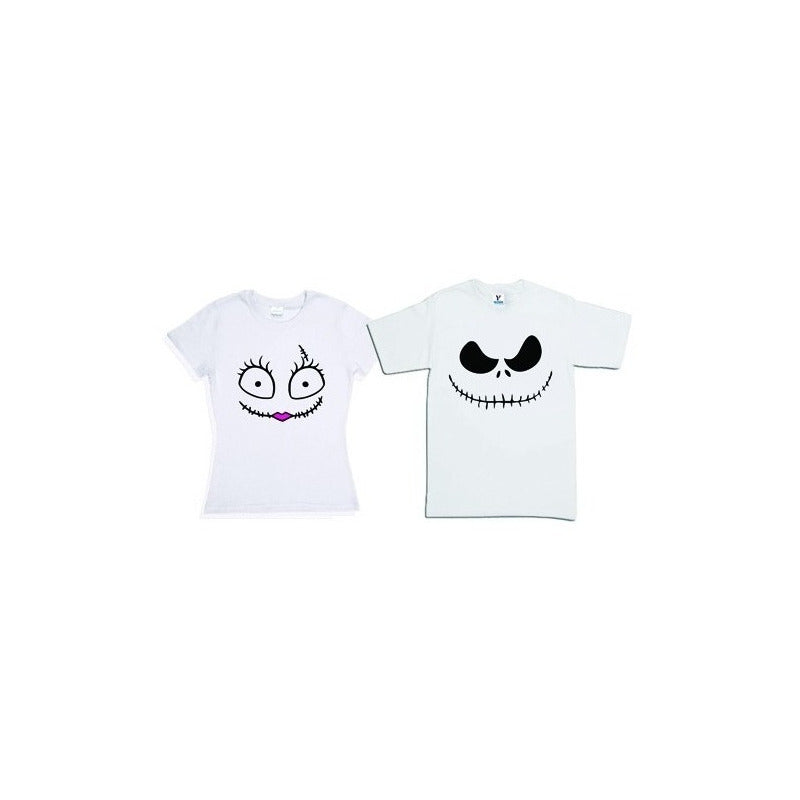 Pkt Playeras Jack Y Sally Basicas Novios Pareja Enamorados