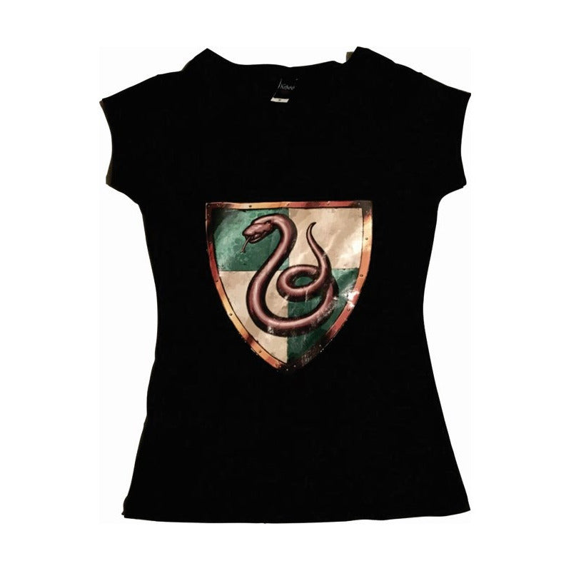 Playera Escudo Hogwarts / Slytherin Harry Potter