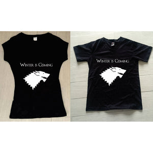 Pkt Playeras Pareja Stark Mangas 3/4  Novios Game Of Thrones