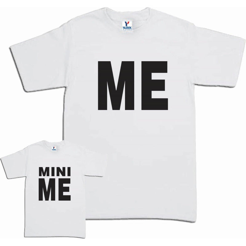 Pkt 2 Playeras Mini Me Dia Del Padre Hijo Papa O Mama