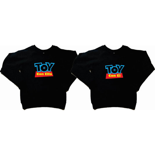 Pkt 2 Sudaderas Toy Story Toy Con El / Ella Novios Pareja Bc