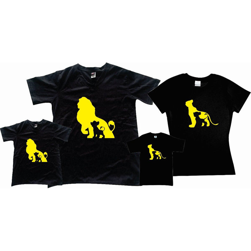 Pkt 4 El Rey Leon Playeras Familia Dia Del Padre Simba