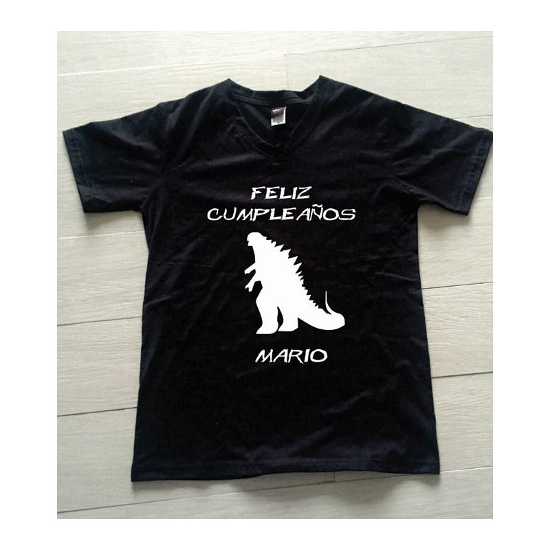 Pkt 5 Playeras Familia Godzilla Personalizadas