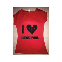 Cargar imagen en el visor de la galería, Playeras I Love Deadpool Dama Varios Modelos
