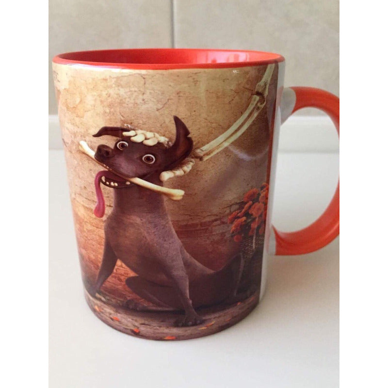 Taza Coco Disney Dante Hueso Básica Naranja