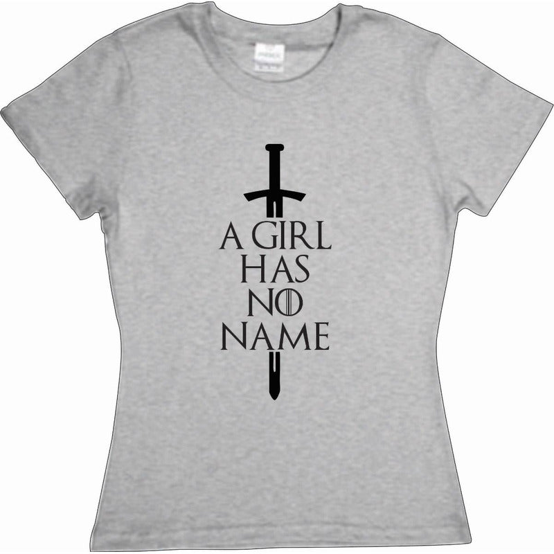 Playera Game Of Thrones Arya A Girl Has No Name Stark Gris