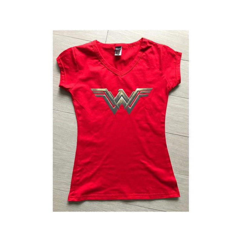 Pkt 2 Playeras Wonder Woman Supergirl Dc Comics Personalizad