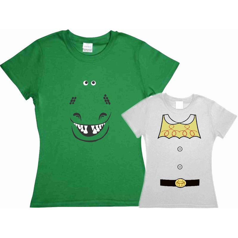 Pkt 5 Playeras Toy Story Familia Srs Cara De Papa Rex Woody