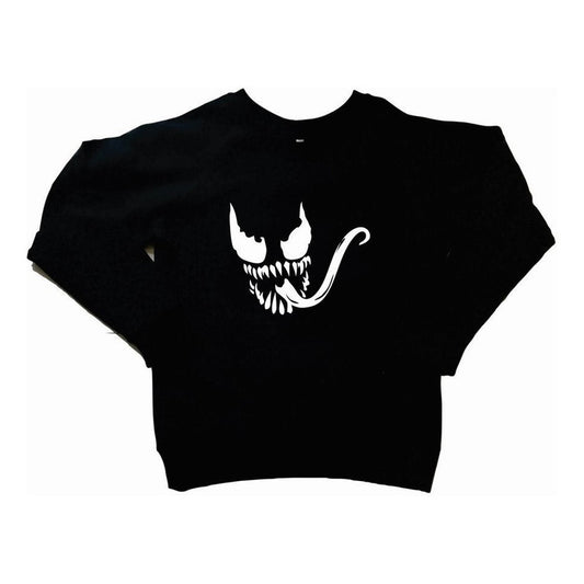 Sudadera Venom Negro Cuello Redondo Marvel