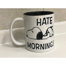 Cargar imagen en el visor de la galería, Taza Snoopy I Hate Mornings
