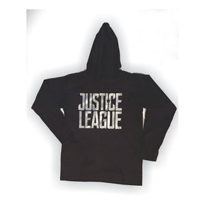 Playera Justice League Logo Con Gorro Tipo Sudadera Juvenil