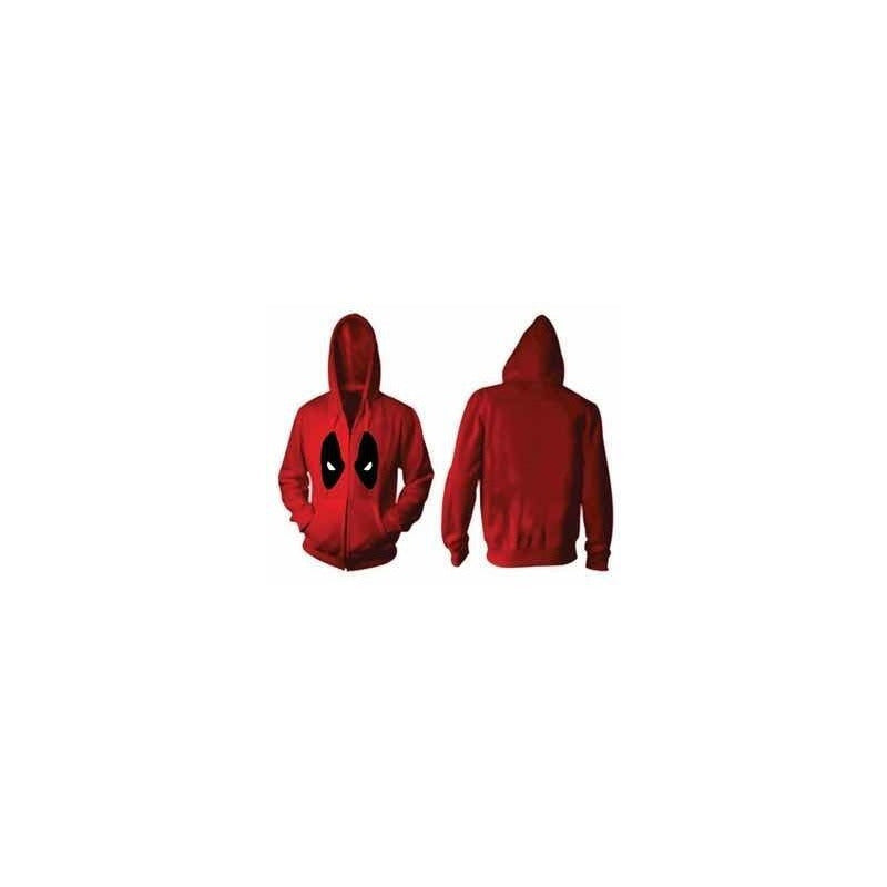 Deadpool Sudadera Roja Con Cierre Mascara Modelo 1