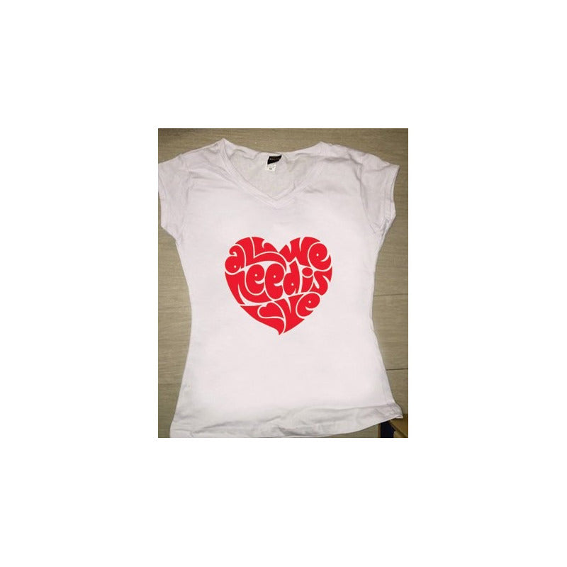 Playera The Beatles Dama All We Need Is Love