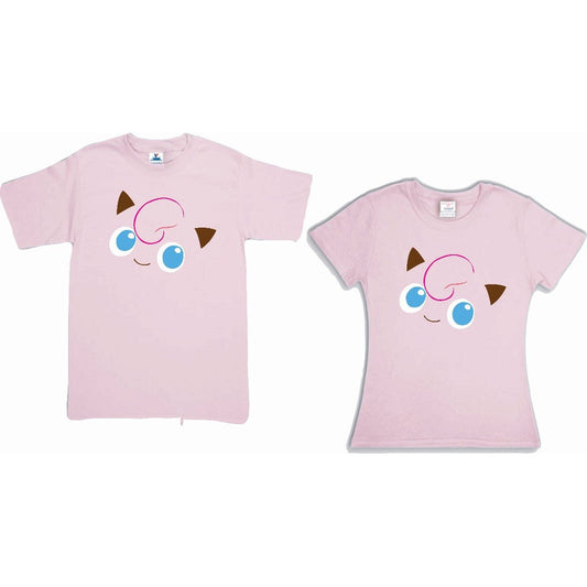 Pkt 2 Playeras Pokemon Jigglypuff Pareja Familia Evento Mod1