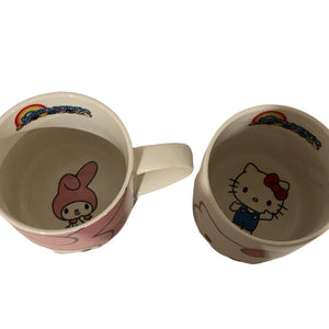 Set Hello Kitty Sanrio 4 Tarros Apilables 4 Personajes Keroppi My Melody 330 ml Tazas Ceramica
