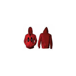 Deadpool Sudadera Roja Con Cierre Mascara Infantil Md 1