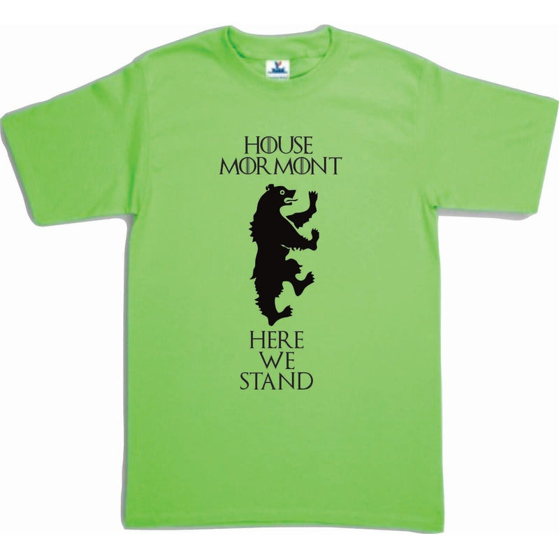 Playera Game Of Thrones House Mormont Caballero  Verde Mod 1