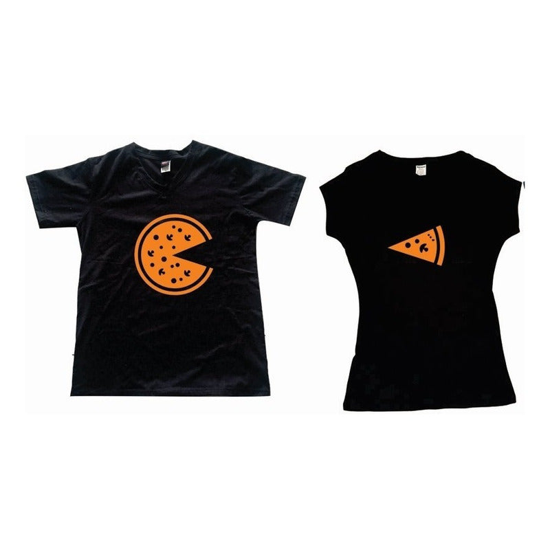 Pkt Playeras Pizza Novios Pareja Enamorados San Valentin Bsc