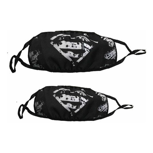 2 Cubrebocas Set Superman Papa E Hijo Reutilizables