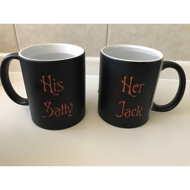 Pkt 2 Tazas Mágicas Jack Skellington Y Sally Pareja Novios
