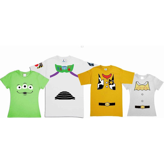 Pkt Jessie Woody Buzz Marciano 4 Playeras Toy Story Familia