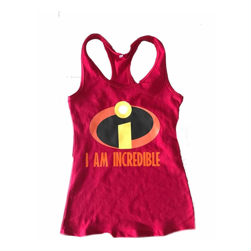 Los Increíbles Playera Deportiva Olimpica Dama I Am Roja
