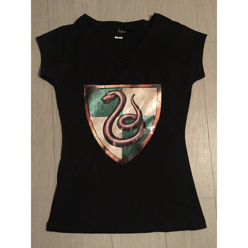 Playera Escudo Hogwarts / Slytherin Harry Potter