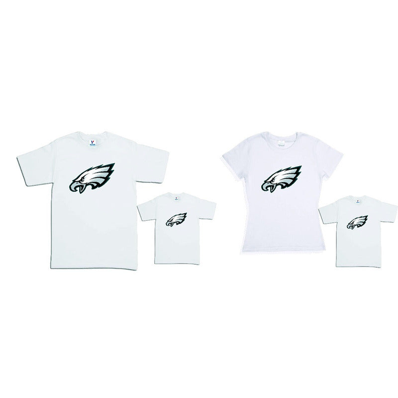 Pkt 4 Playeras Eagles Philadelphia Familia Super Bowl