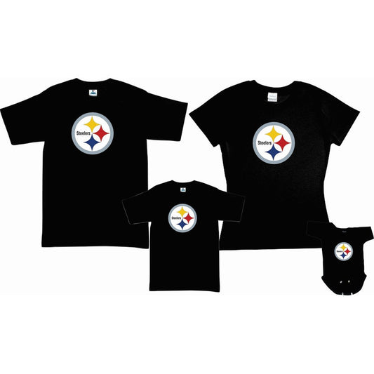 Pkt 4 Playeras Steelers Logo 1 Pittsburgh Tipo Nfl Familia