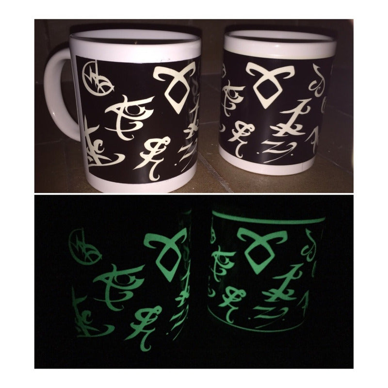 Pkt Taza Fluorescente Y Playera Fluorescente Shadowhunters