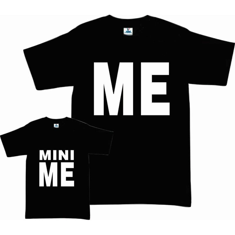 Pkt 2 Playeras Mini Me Dia Del Padre Hijo Papa O Mama