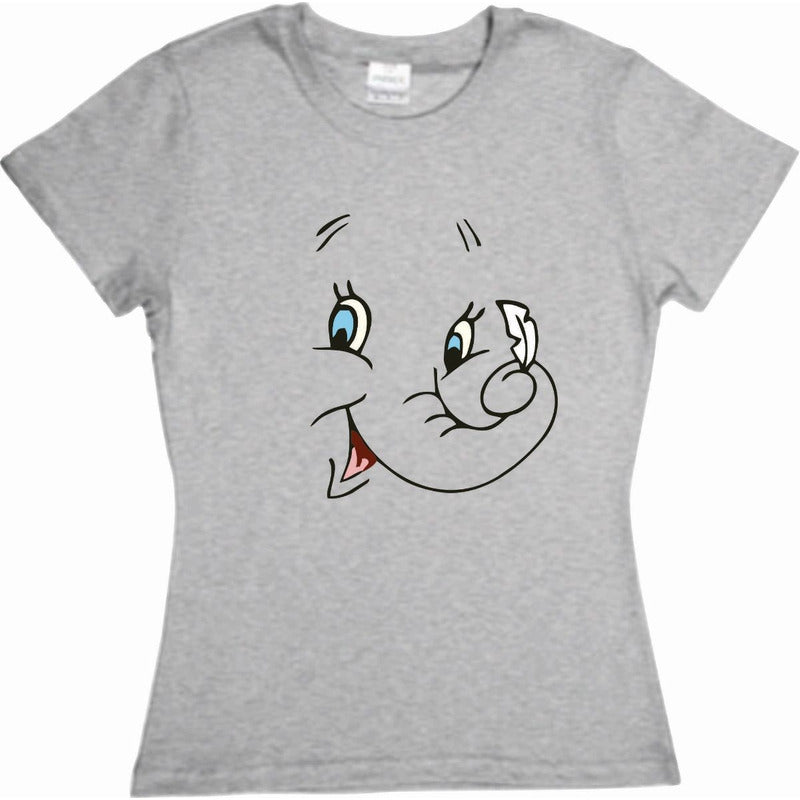 Playera Dumbo Cara Gris Pluma Mod 1 Dama